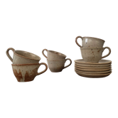 Gray stoneware cups