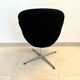 Fauteuil Pivotant Noir Style "Swan"