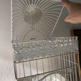 White patinated iron birdcage