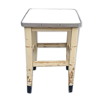 Tabouret dessus formica blanc 1950