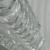 Large clear thick glass vase, heavy vase for large bouquet