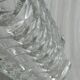 Large clear thick glass vase, heavy vase for large bouquet