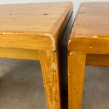 Pair of stools Les Arcs, Charlotte Perriand selection