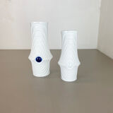 Set of 2 Original Porcelain Op Art Vase Made by Royal Bavaria KPM Germany, 1970s