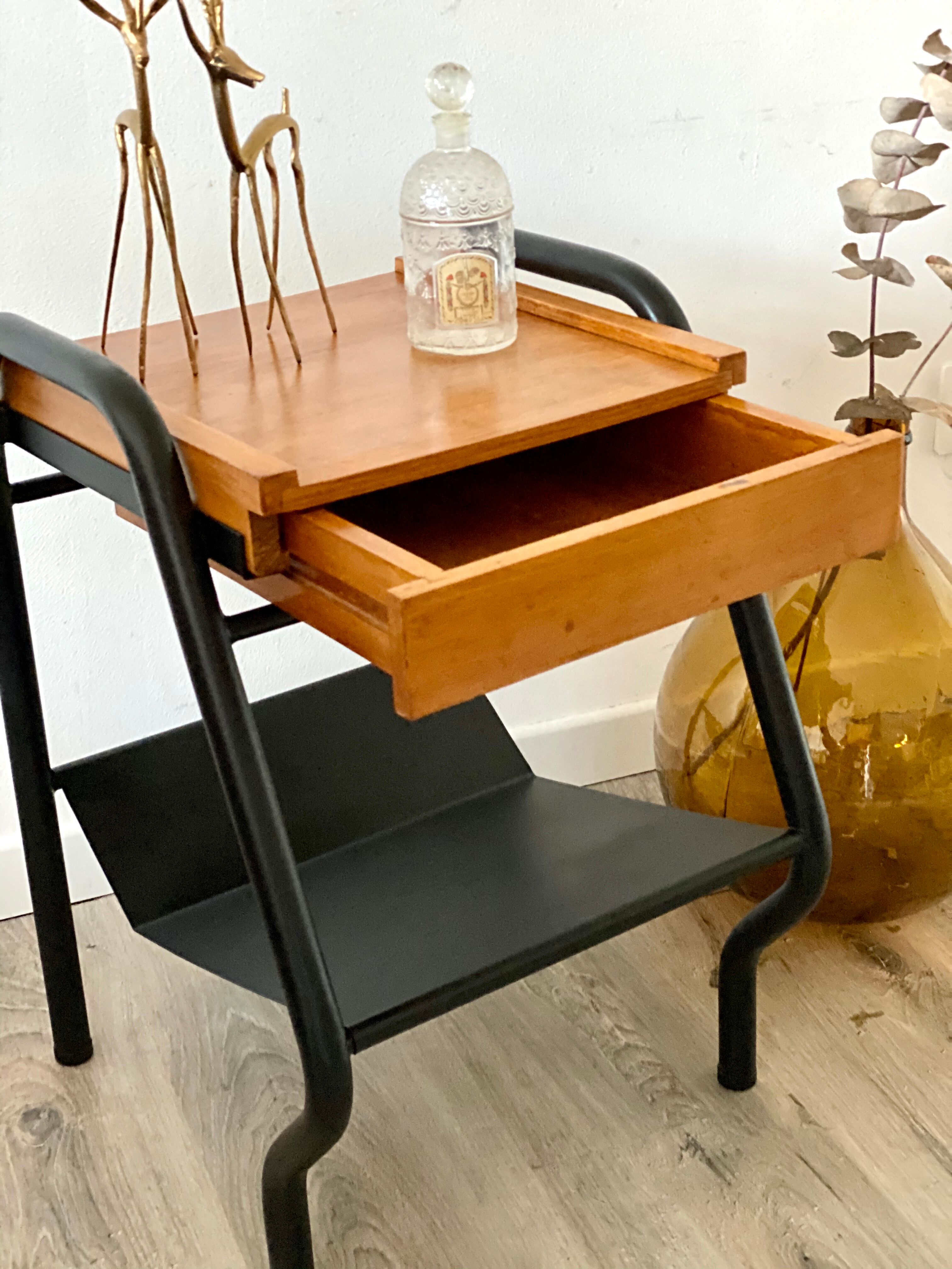 Vintage boarding school bedside