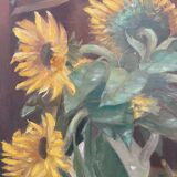 Still life painting with sunflowers 20th century