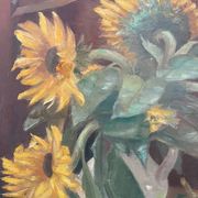 Tableau nature morte aux tournesols XXe