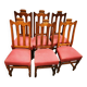 Lot de 6 chaises en chêne massif