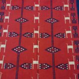 Red wool kilim rug - 100x180cm