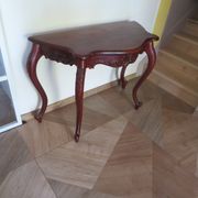 Console with curved legs - mahogany - Louis XV style - carved wood