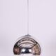 Mid-Century Chandelier in Chromed Steel and Opaline Glass, Germany, 1970s