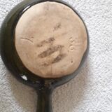 Coquelon in glazed olive green, diameter 13 cm