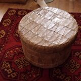 Trunk leather storage Ottoman