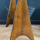 Canelé glass and wood magazine rack - 1950s