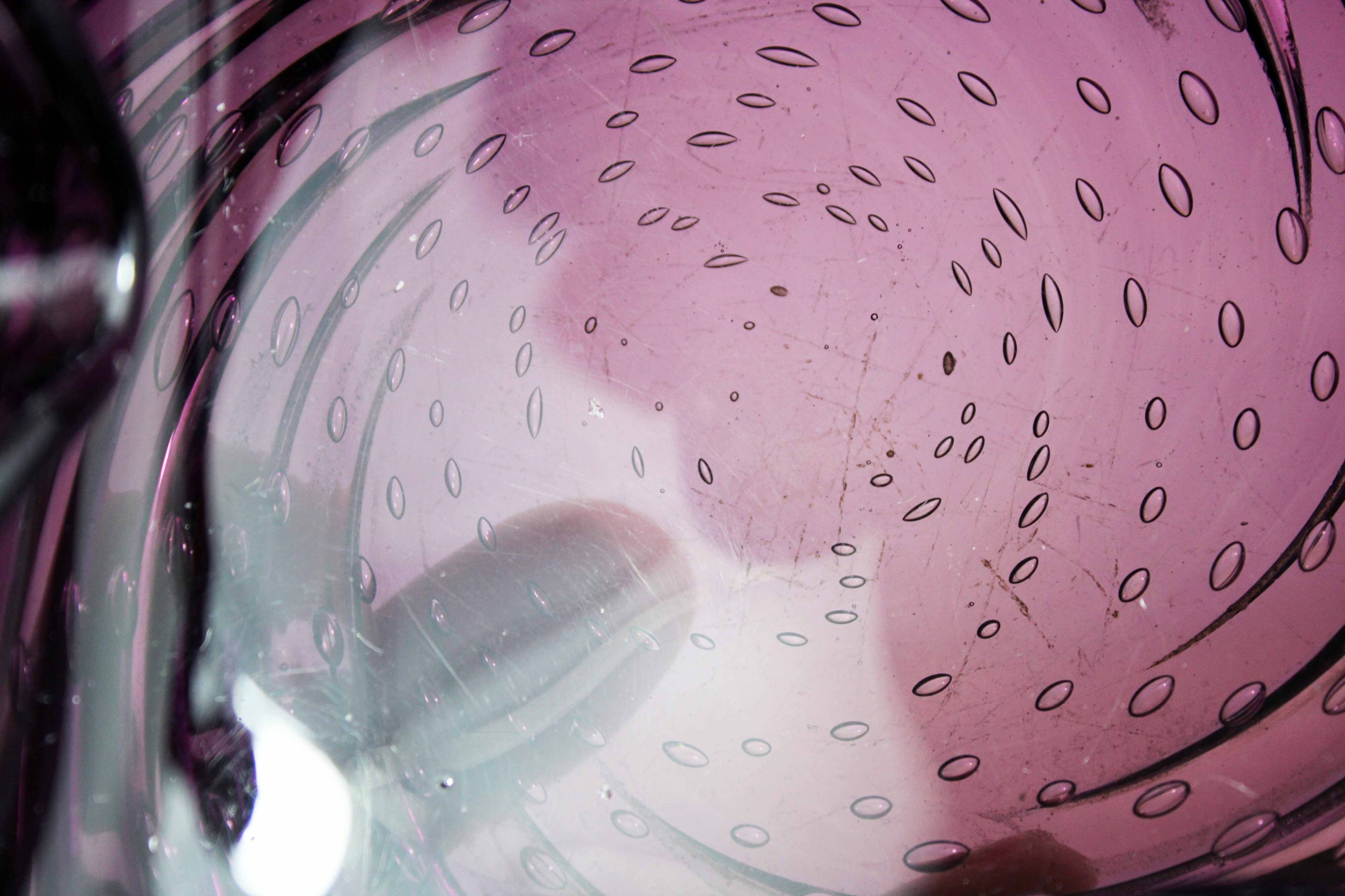 Purple murano glass ashtray