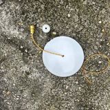 Vintage industrial pendant light farmhouse style old loft green and white lampshade