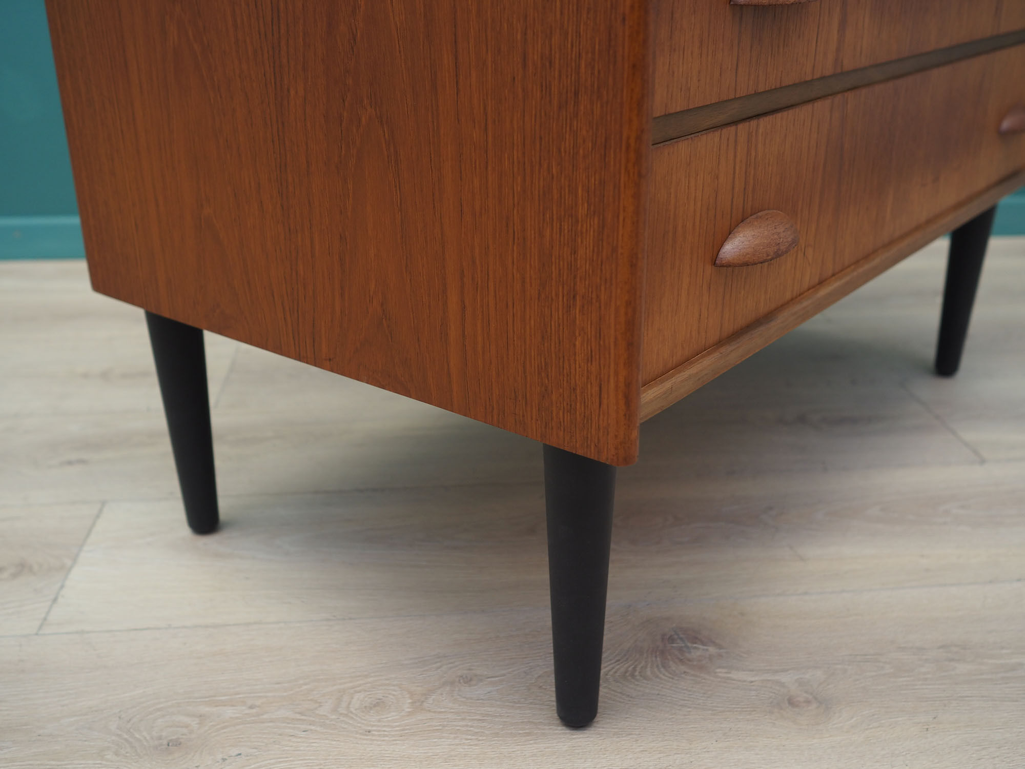 Coiffeuse en teck, design scandinave, années 1960, fabriquée par SW Finland