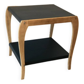 Art Deco trolley 50s wood and petrol blue