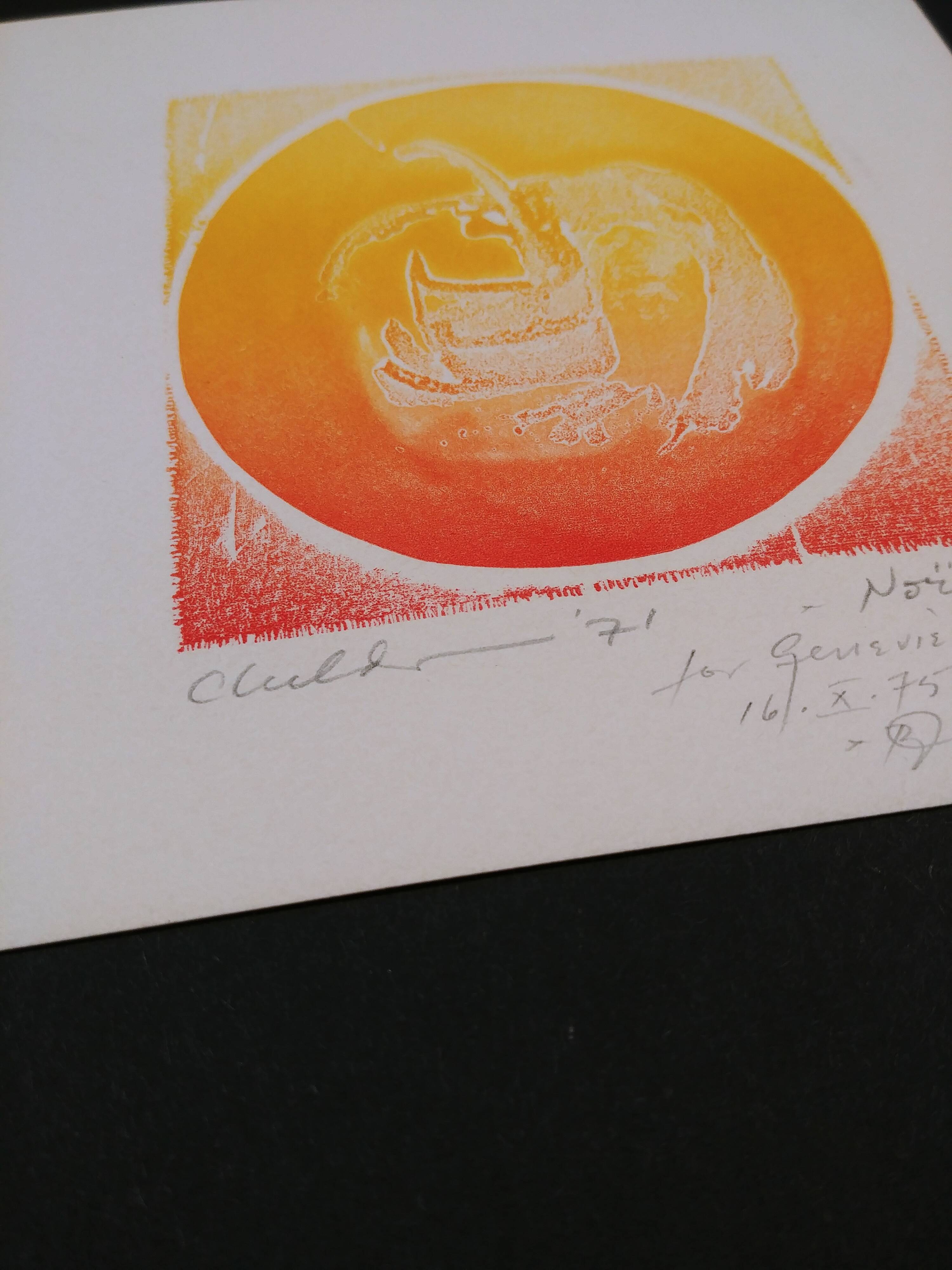 Gravure artiste Childs- Noel 1971 -