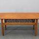 Danish midcentury coffee table with teak veneer and oak base, 1960s