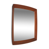 Vintage square mirror 60s in Teak Danish Design