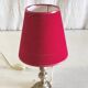 Table lamp in gilded brass and red velvet - mid 20th century.