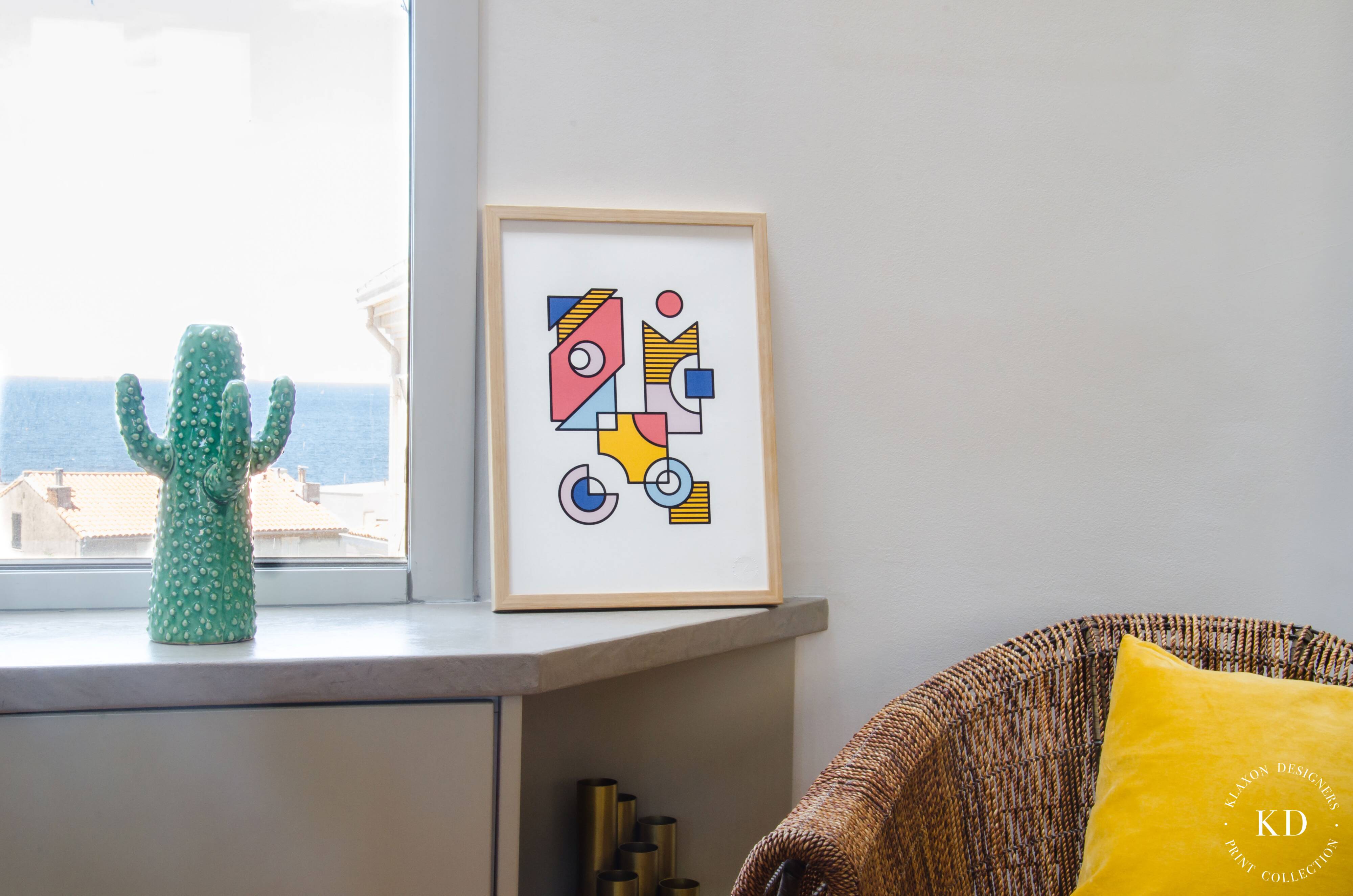 Illustration - Abstract geometric graphic colorful A3 poster numbered #002