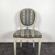 White lacquered Louis XVI style medallion chair
