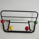 Antique ball coat rack with mirror