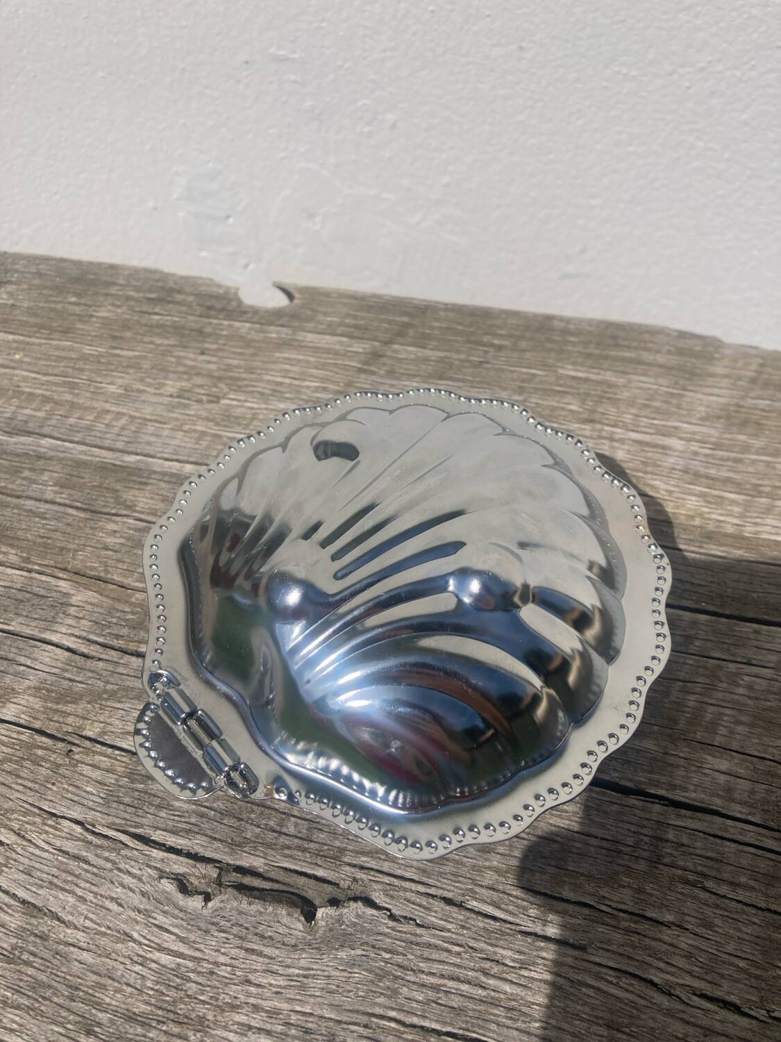 Silver plated butter dish shell 1950