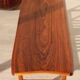 Table basse vintage Everest en noyer – style « planche de surf » (années 60)