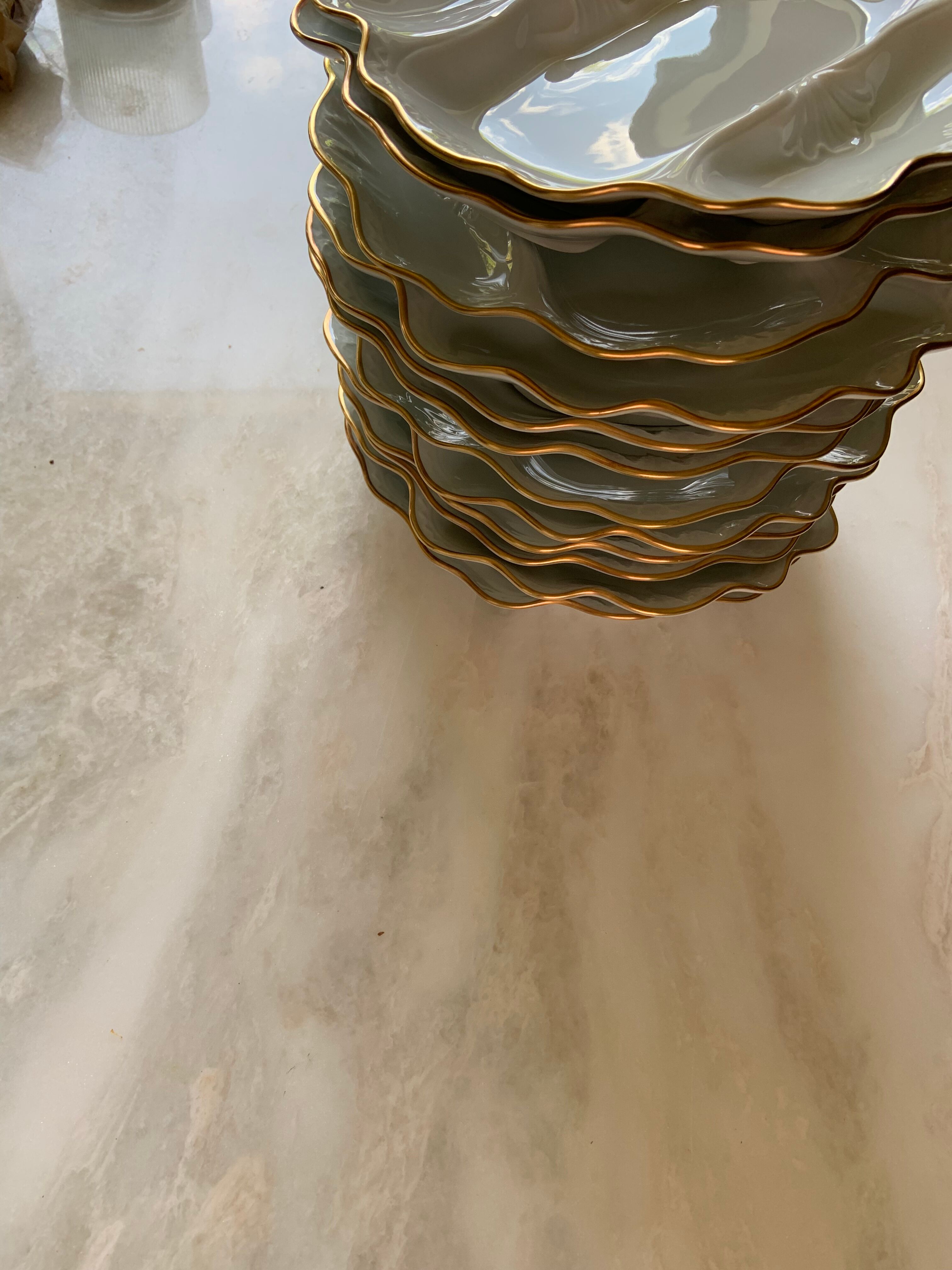 12 asparagus plates Limoges