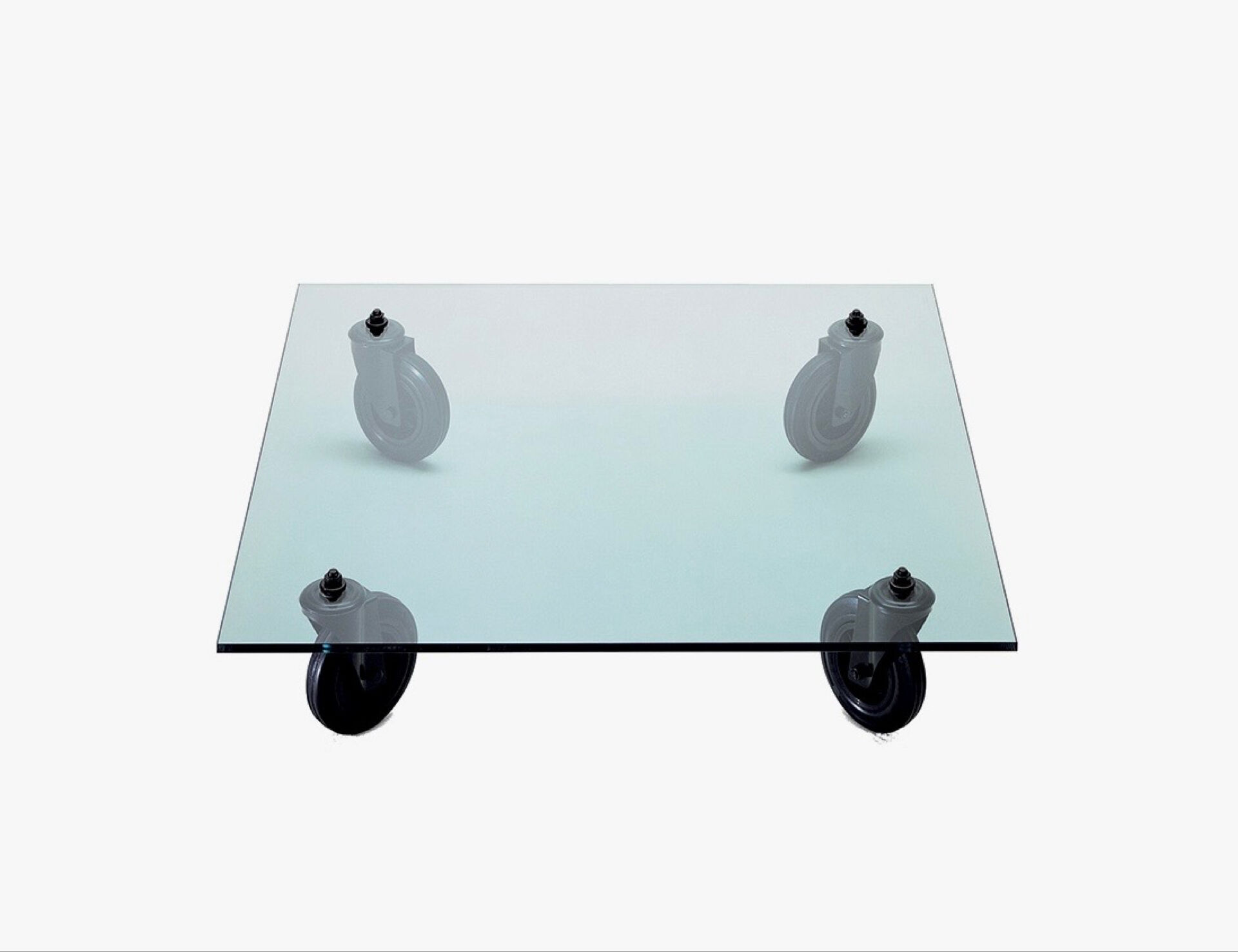 Table en verre à roulettes FONTANA ARTE