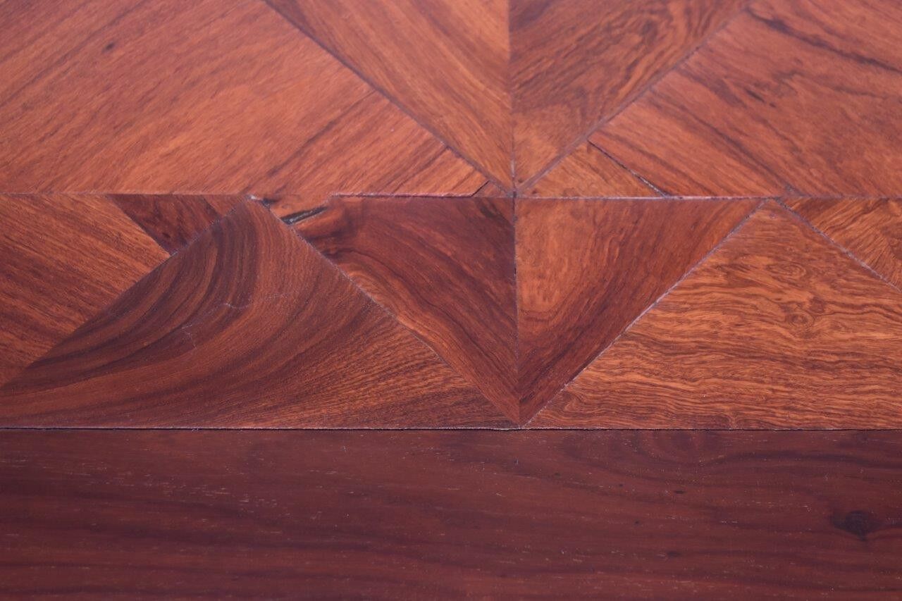 Square Deco 1930 rosewood side table