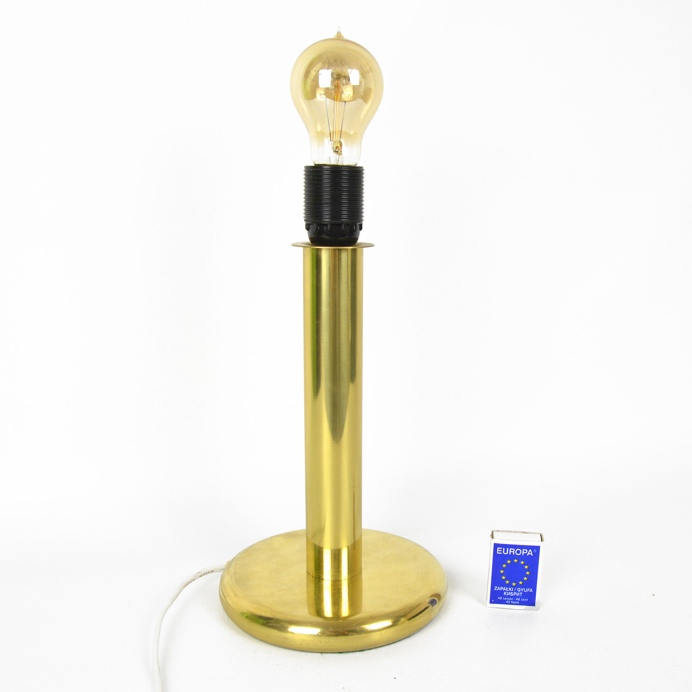Brass table lamp, Rogo Leuchten, Germany, 1980s