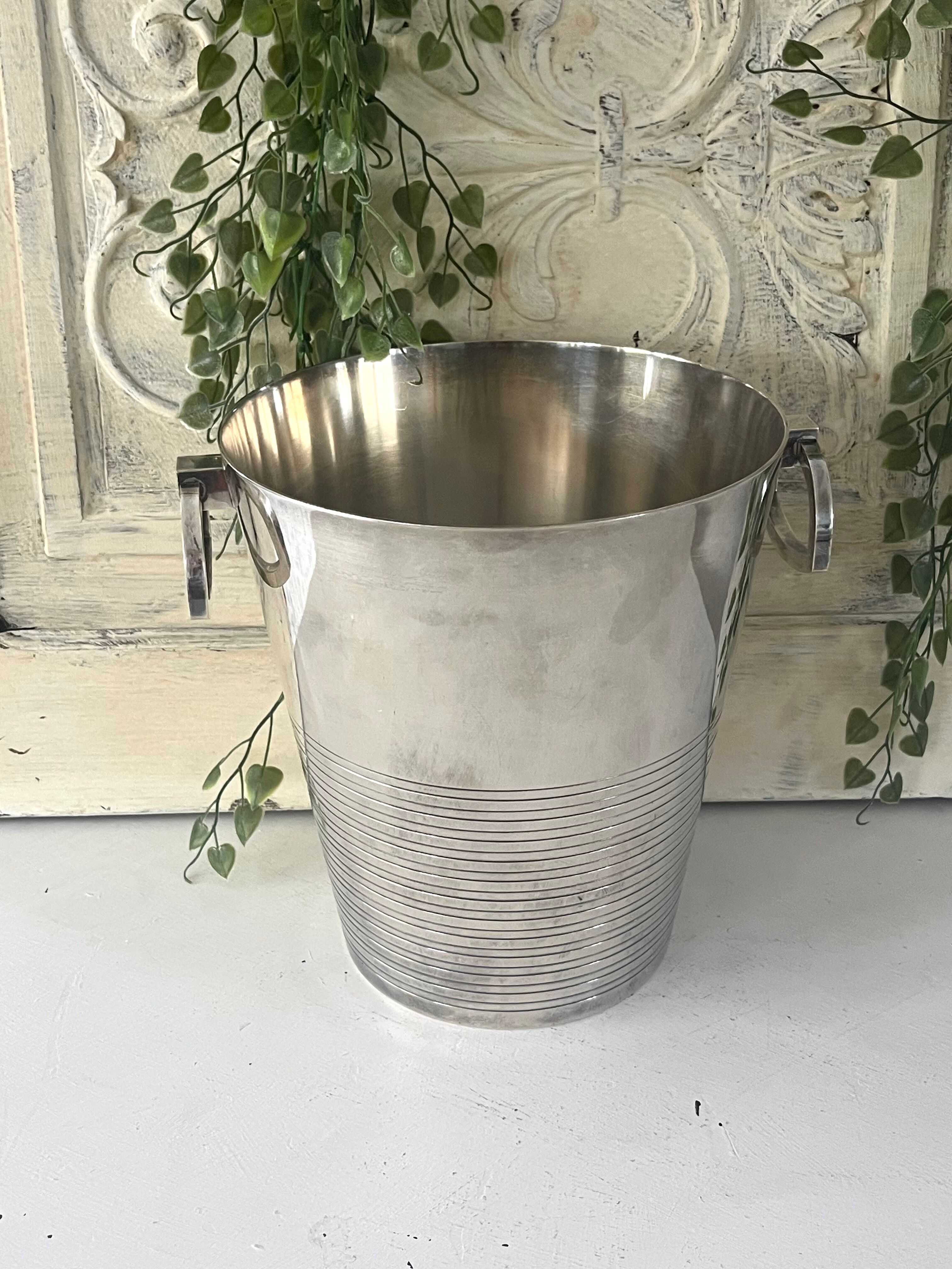Silver Plated Champagne Bucket St Medard – Art Deco Style Mid Century