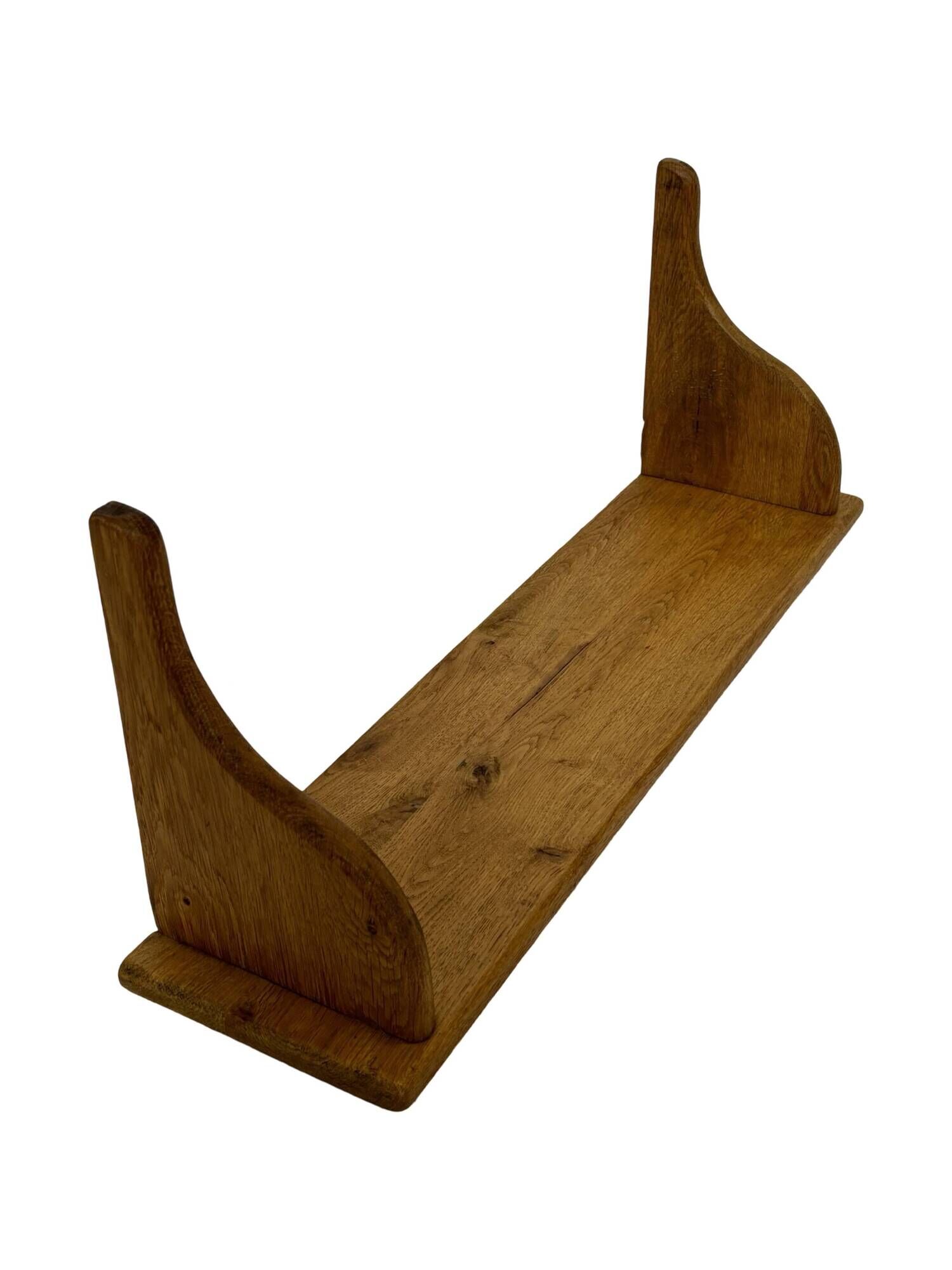 Vintage shelf  in oak wall rack book 1970s wood minimalist design