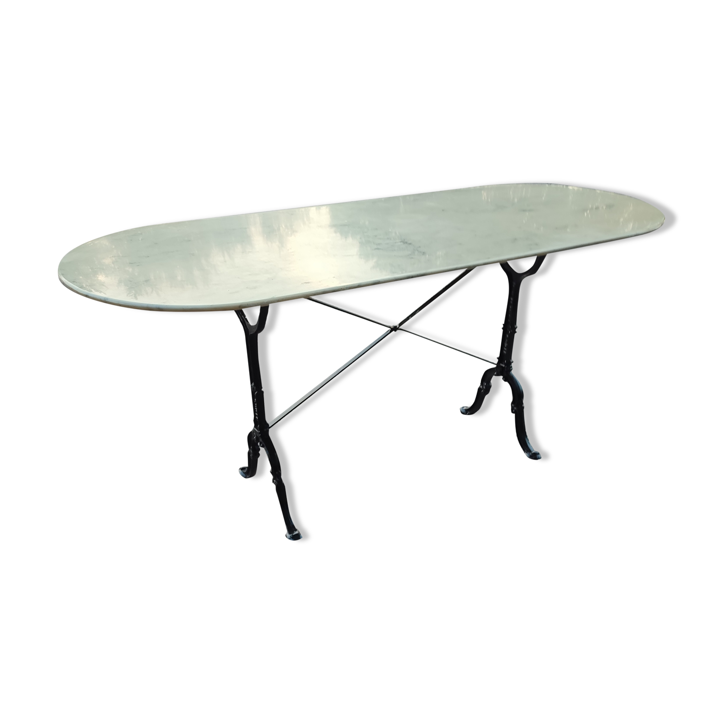 Table bistrot Godin marbre crème