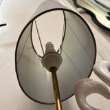 White porcelain flamingo lamp