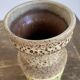 Vase style fat lava et fleurs en relief west germany