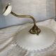 Vintage "swan neck" opaline wall light signed