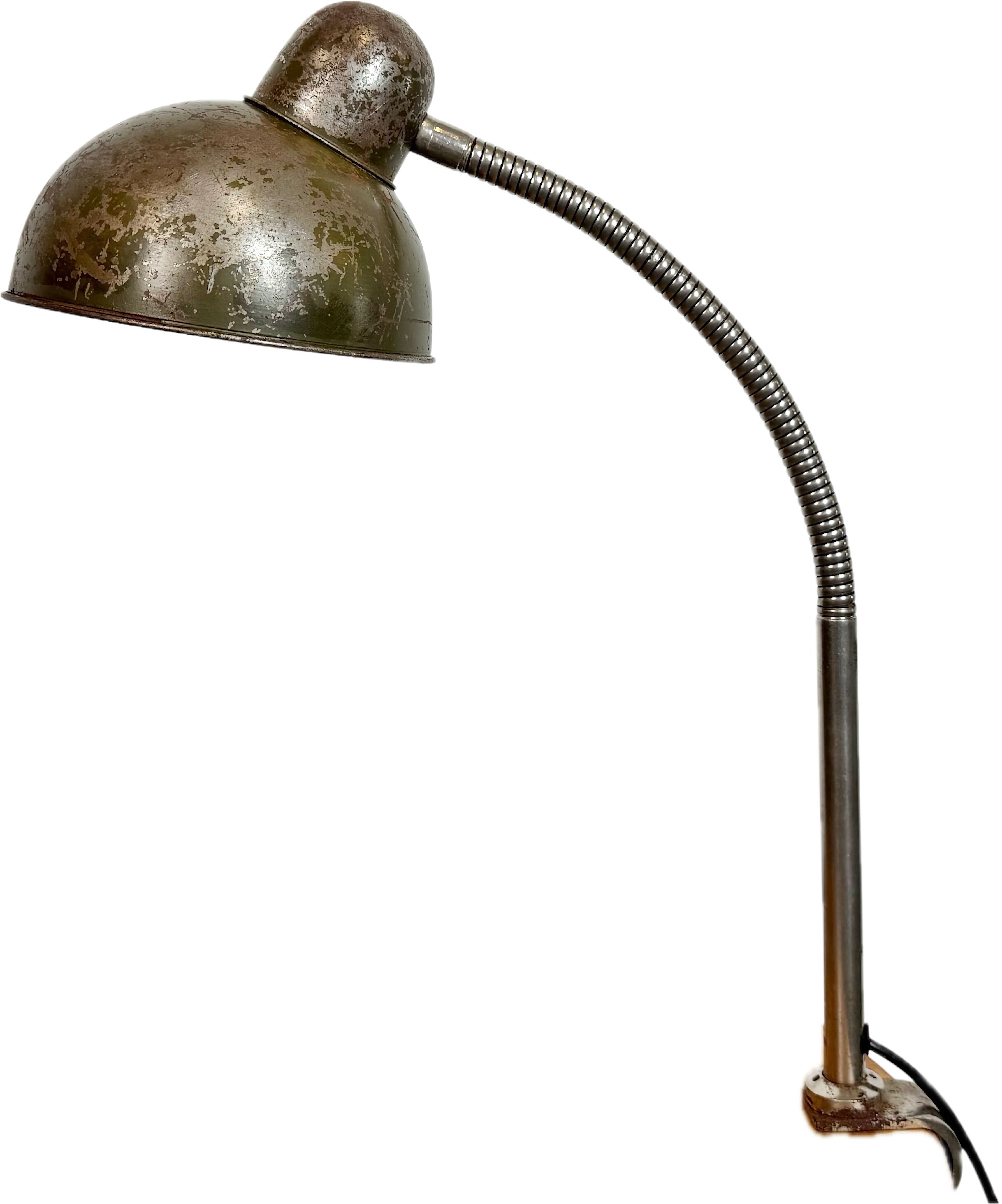 Industrial Workshop Gooseneck Table Lamp, 1960s