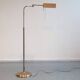 Vintage brass reading floor lamp