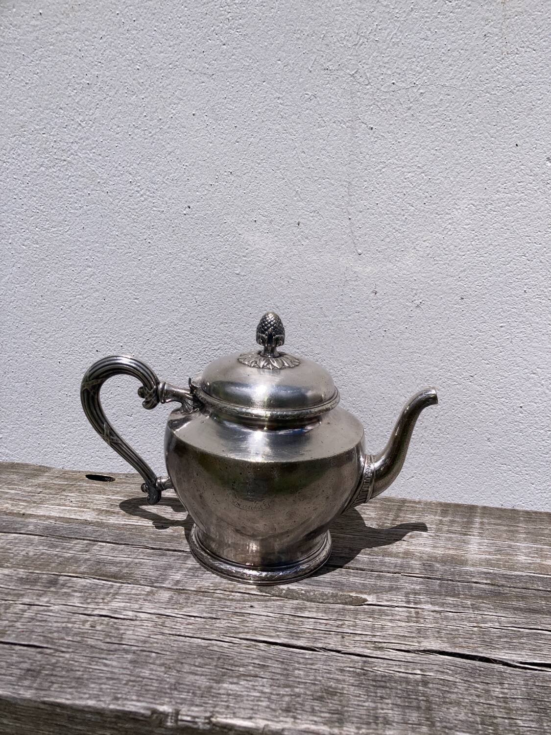 Christofle silver metal teapot
