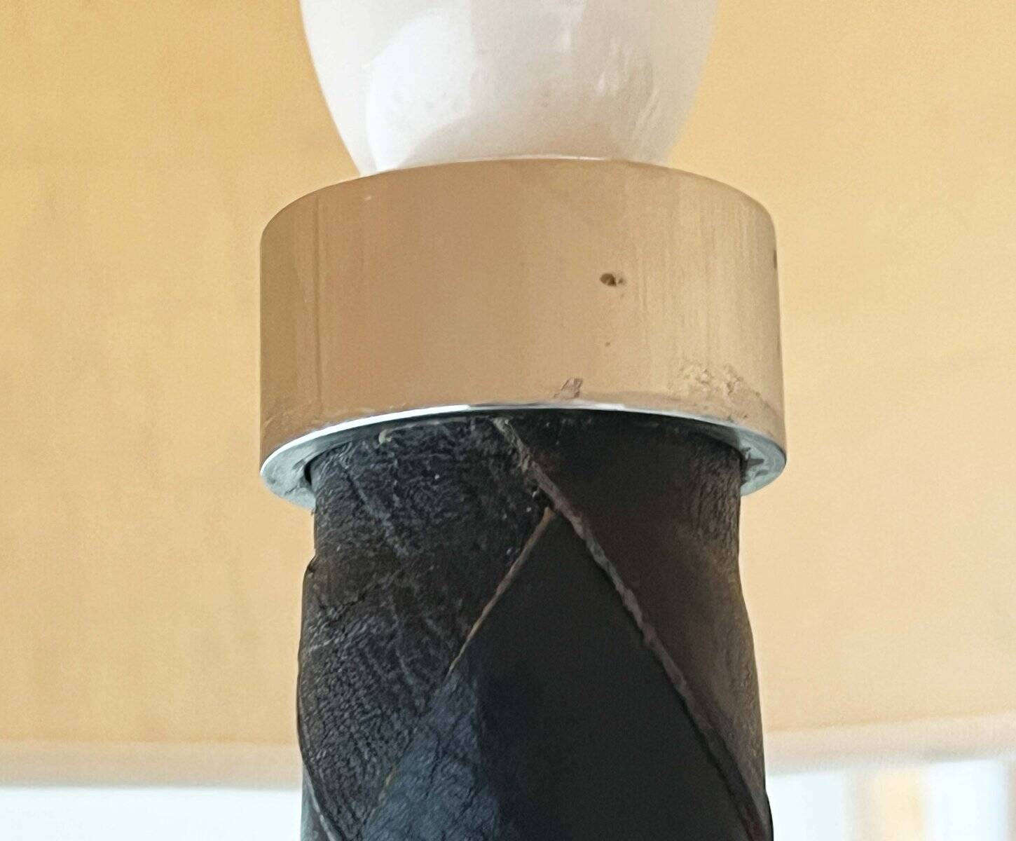 Leather floor lamp Model Flet modern Danish mid-century by Jo Hammerborg for Fog & Mørup, 1960s