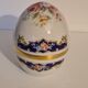 Boîte ovoïde porcelaine du Portugal décor floral
