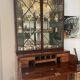 Library with English mahogany secretary.