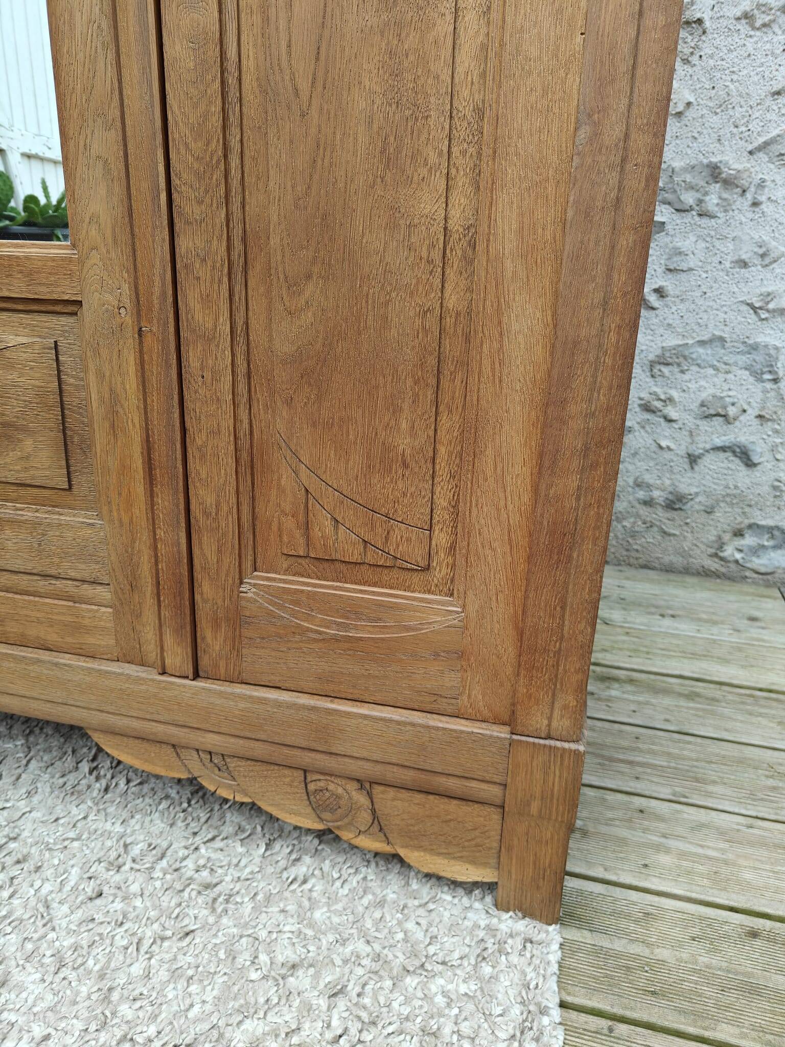 Art deco oak cabinet