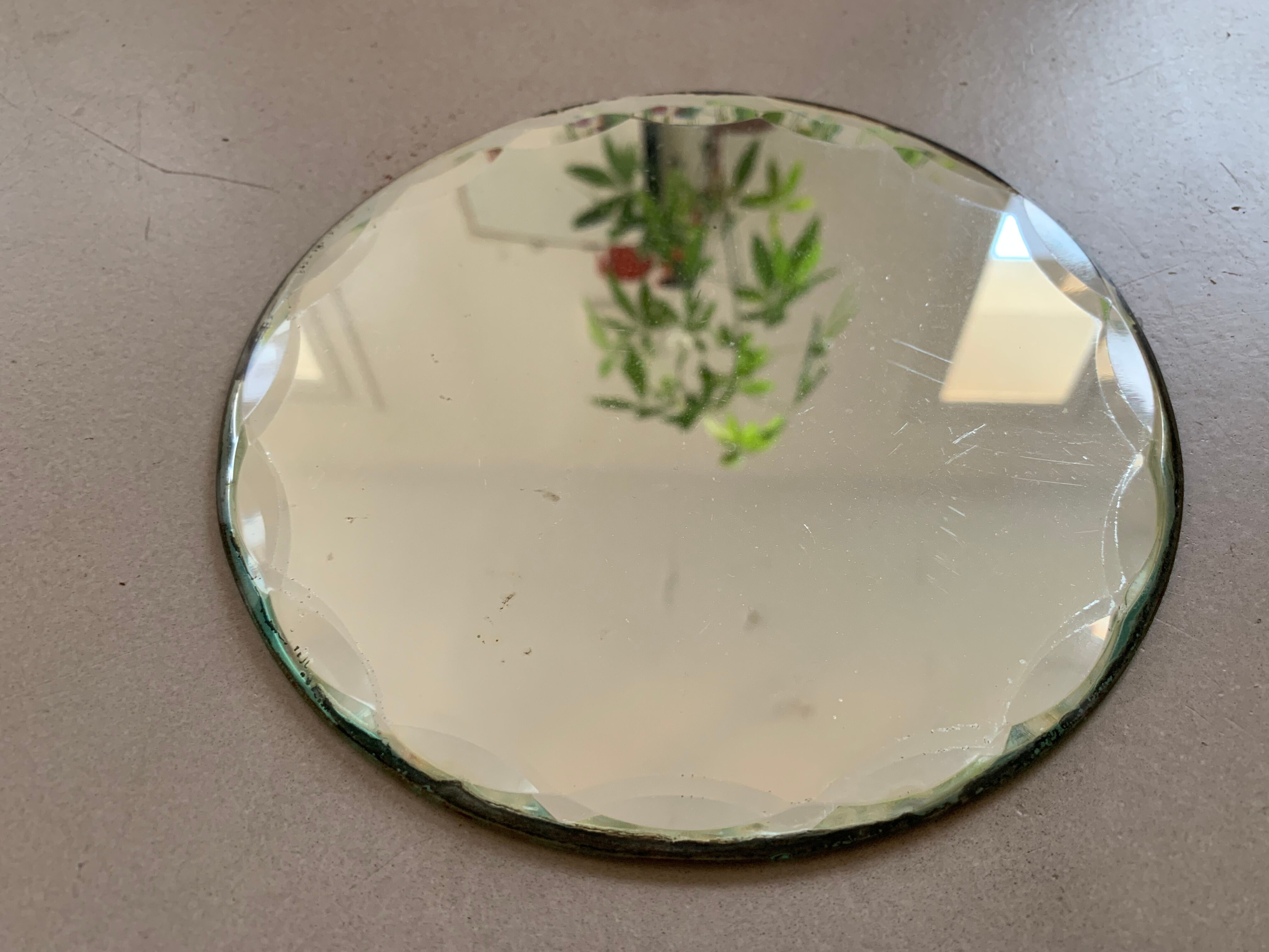 Beveled table mirror D18cm
