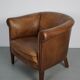 Vintage Dutch cognac coloured leather club chair